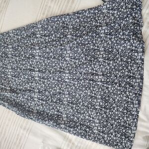 Floral Black and White Women's Skirt